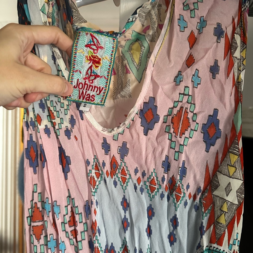 Johnny Was Pink and Blue Patterned Dress - Picture 3 of 8